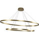Ovale LED 27.63 inch Brushed Gold Chandelier Ceiling Light