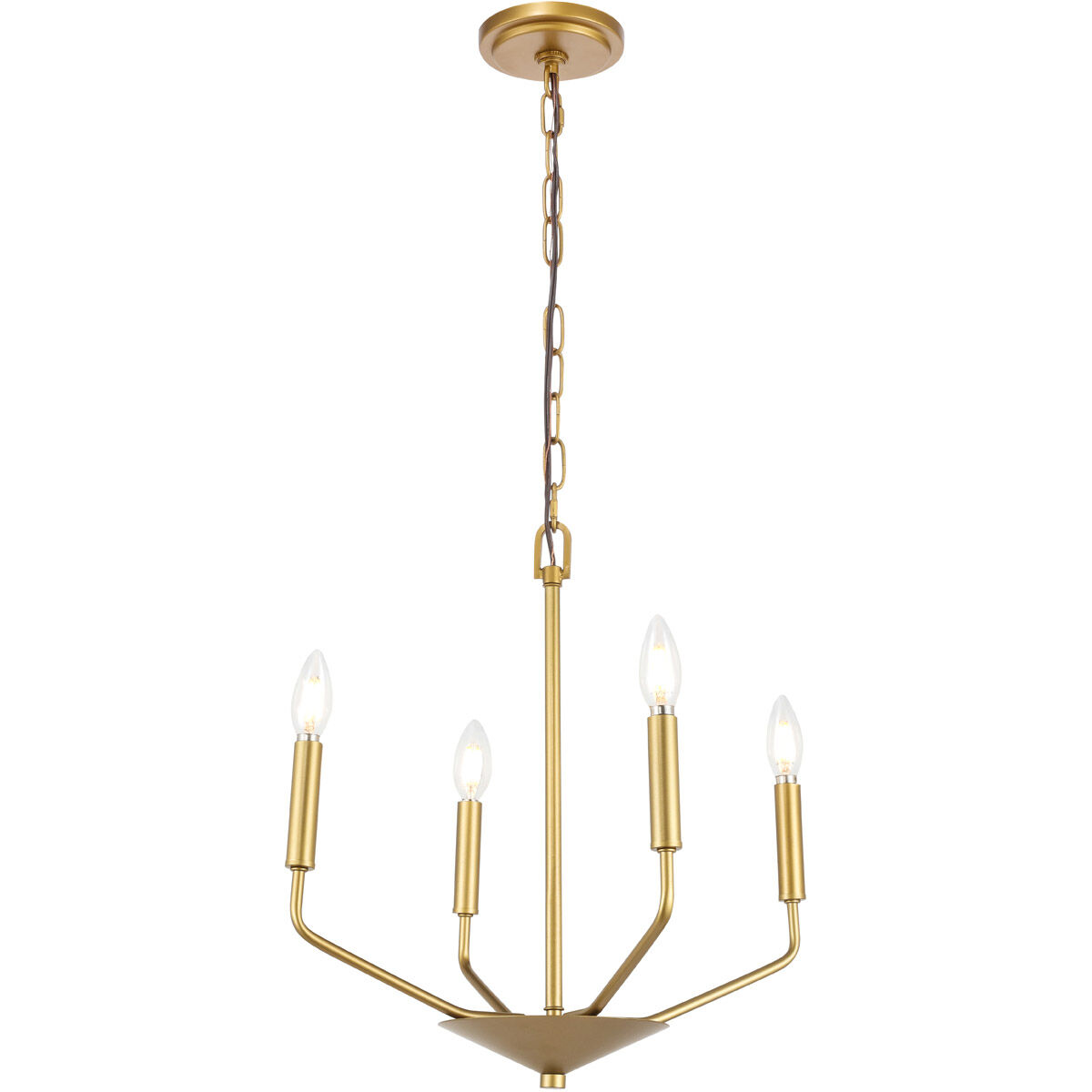 Enzo 4 Light 18 inch Brass Pendant Ceiling Light