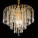 Falls 3 Light 14 inch Gold Pendant Ceiling Light in Royal Cut