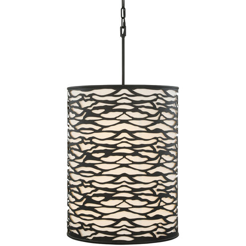 Kato 6 Light 18 inch Black Pendant Ceiling Light