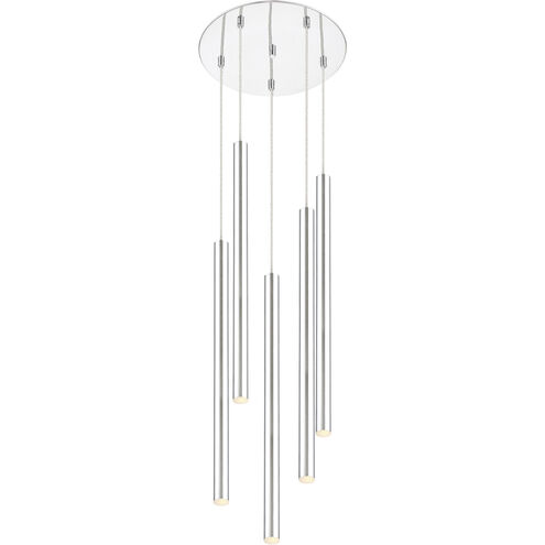 Forest LED 13.5 inch Chrome Chandelier Ceiling Light in 19, Chrome Steel