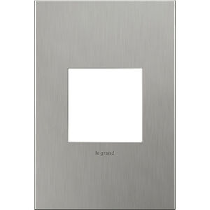 Adorne Brushed Stainless Steel Wall Plate, 1-Gang 