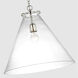 Thomas O'Brien Katie LED 20 inch Polished Nickel Conical Pendant Ceiling Light, Large