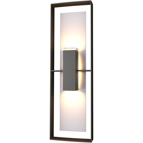 Shadow Box 2 Light 34 inch Coastal Oil Rub Bronze and Coastal Burnished Steel Outdoor Sconce in Coastal Oil Rubbed Bronze/Coastal Burnished Steel, Tall