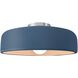 Radiance Collection - Spire 1 Light 16 inch Midnight Sky and Brushed Nickel Semi-Flush Ceiling Light in Replaceable Bulb, 16W x 6.5H, Form+Finish+Function