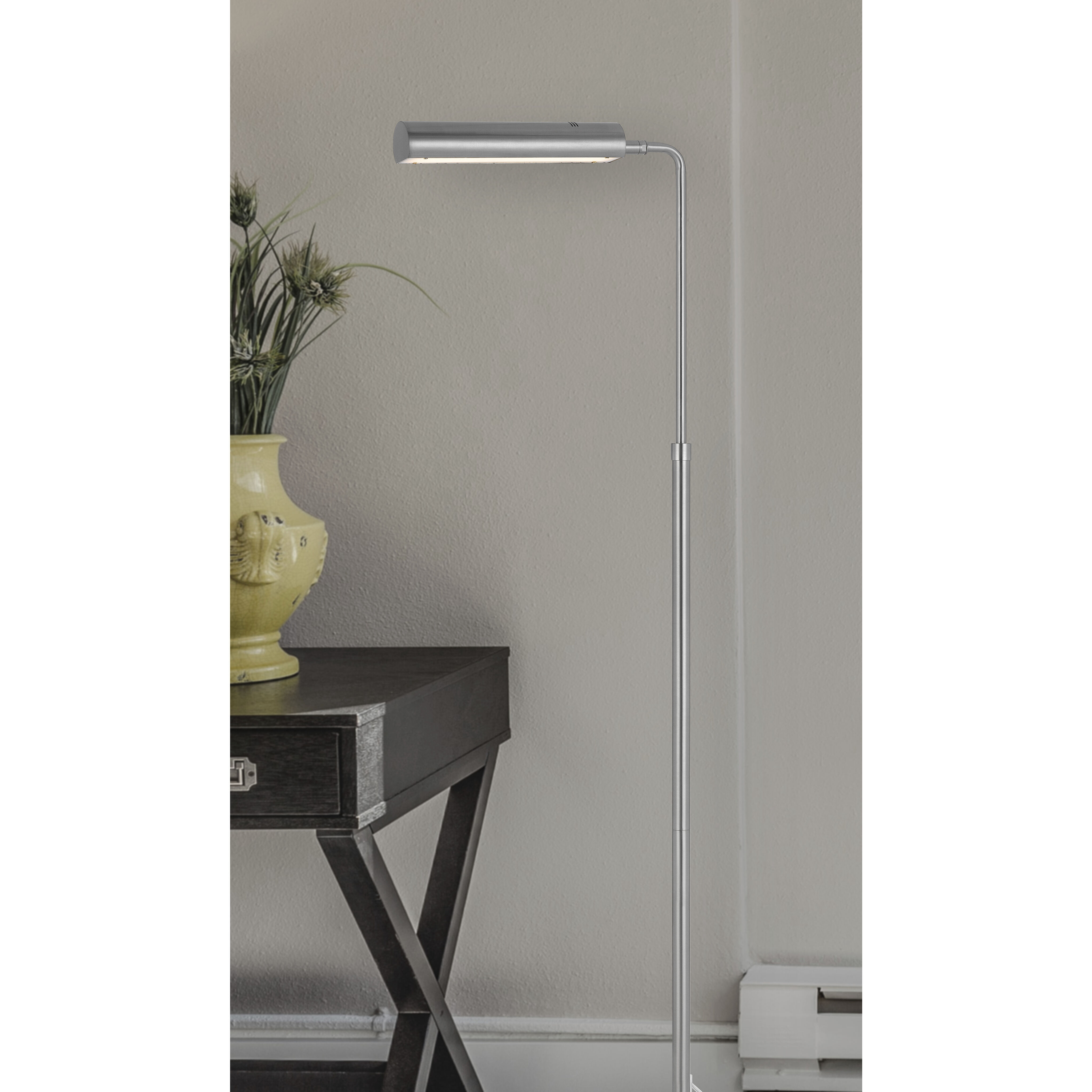 Delray 44 inch 17.00 watt Brushed Steel Floor Lamp Portable Light