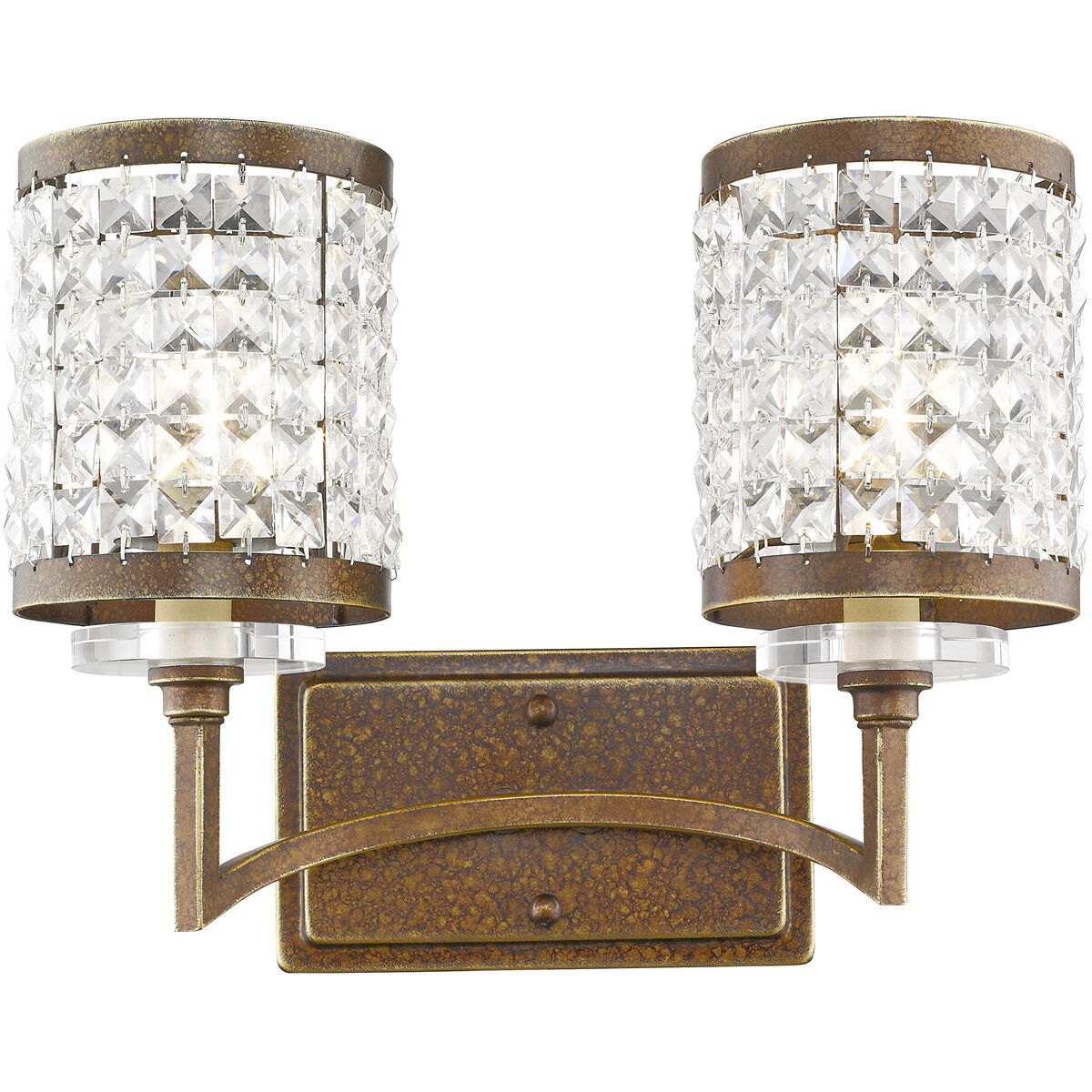 Grammercy 2 Light 14 inch Hand Painted Palacial Bronze Bath Vanity Wall Light