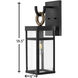 Estate Series Porter LED 19 inch Black with Burnished Bronze Outdoor Wall Mount Lantern