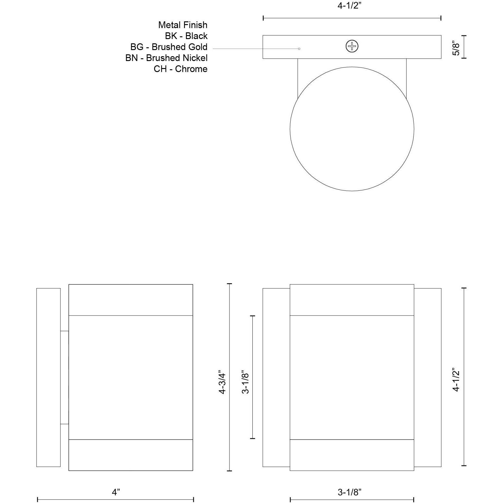 Norfolk Wall Sconce Wall Light in Chrome