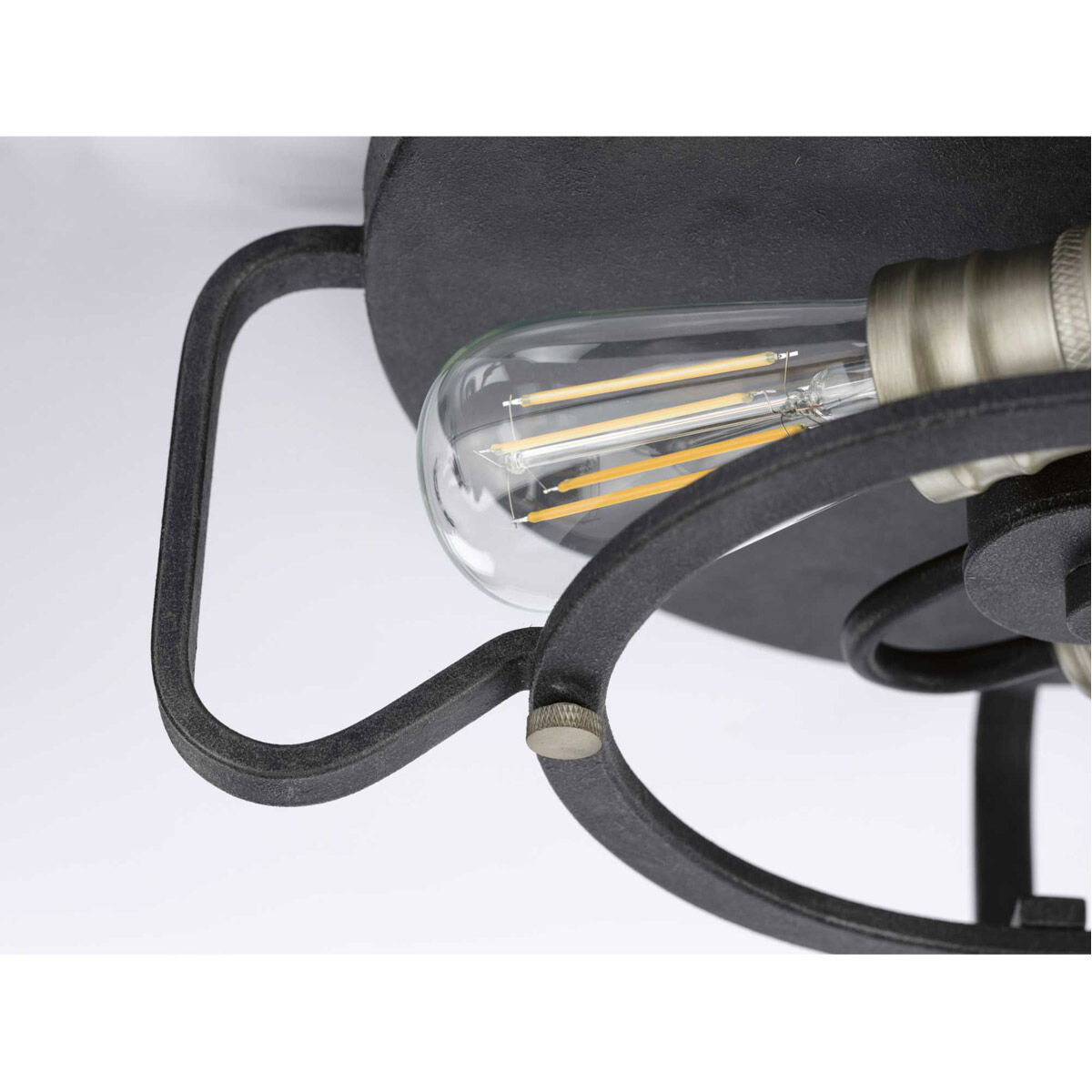 Foster 2 Light 16 inch Gilded Iron Flush Mount Ceiling Light