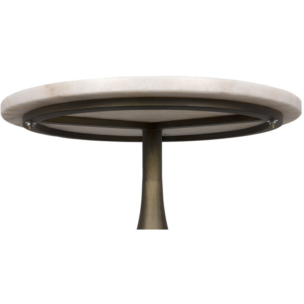 Mateo 19 X 18 inch Aged Brass Side Table
