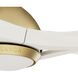 Elise 54 inch Alturas Gold with Fresh White Blades Outdoor Ceiling Fan