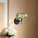 Alora Mood Scout 2 Light 8.13 inch Matte Black and Green Linen Wall/Vanity Light Wall Light