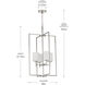 Replay 4 Light 18 inch Polished Nickel Pendant Ceiling Light