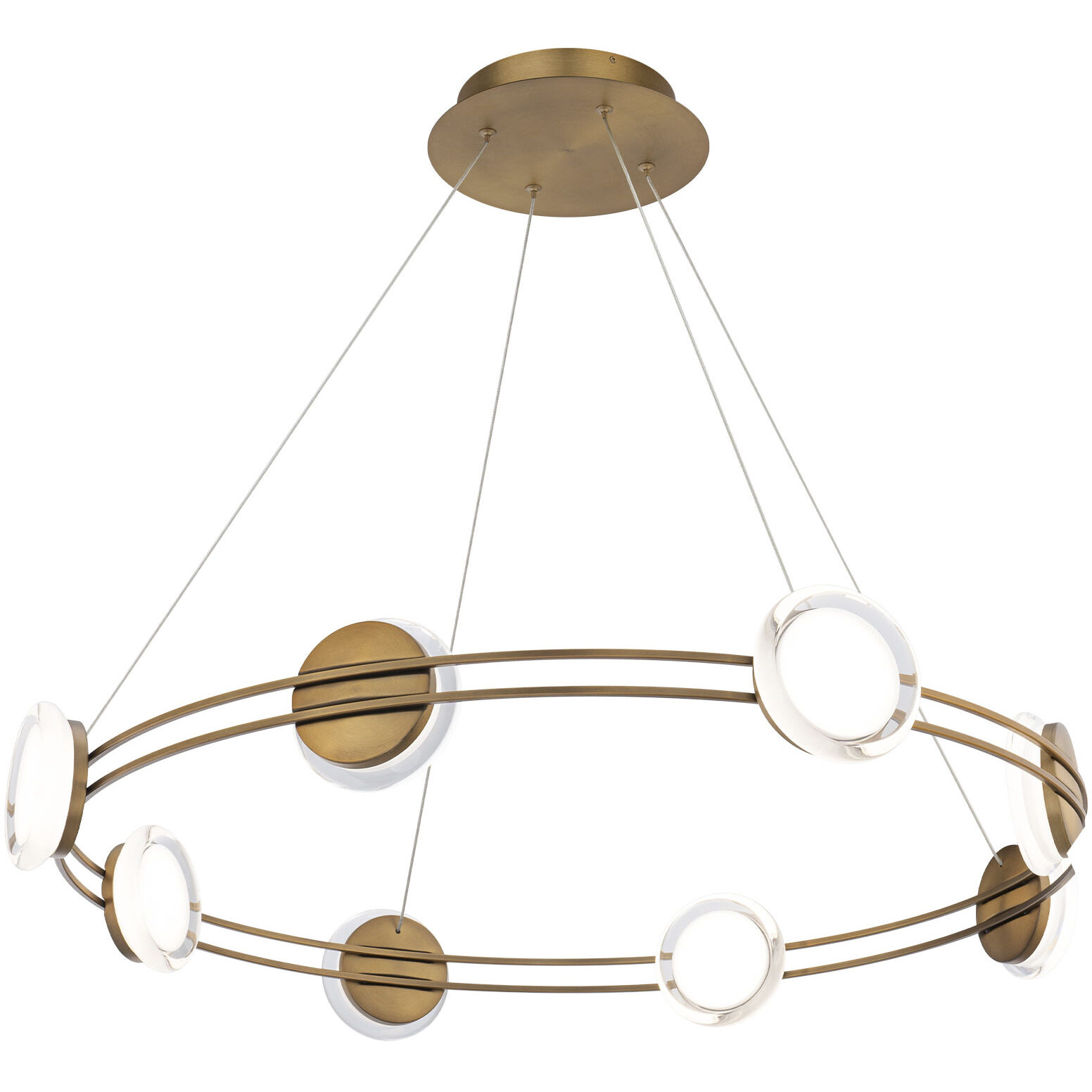 Bracelet LED 32.25 inch Aged Brass Pendant Ceiling Light in 3500K, dweLED