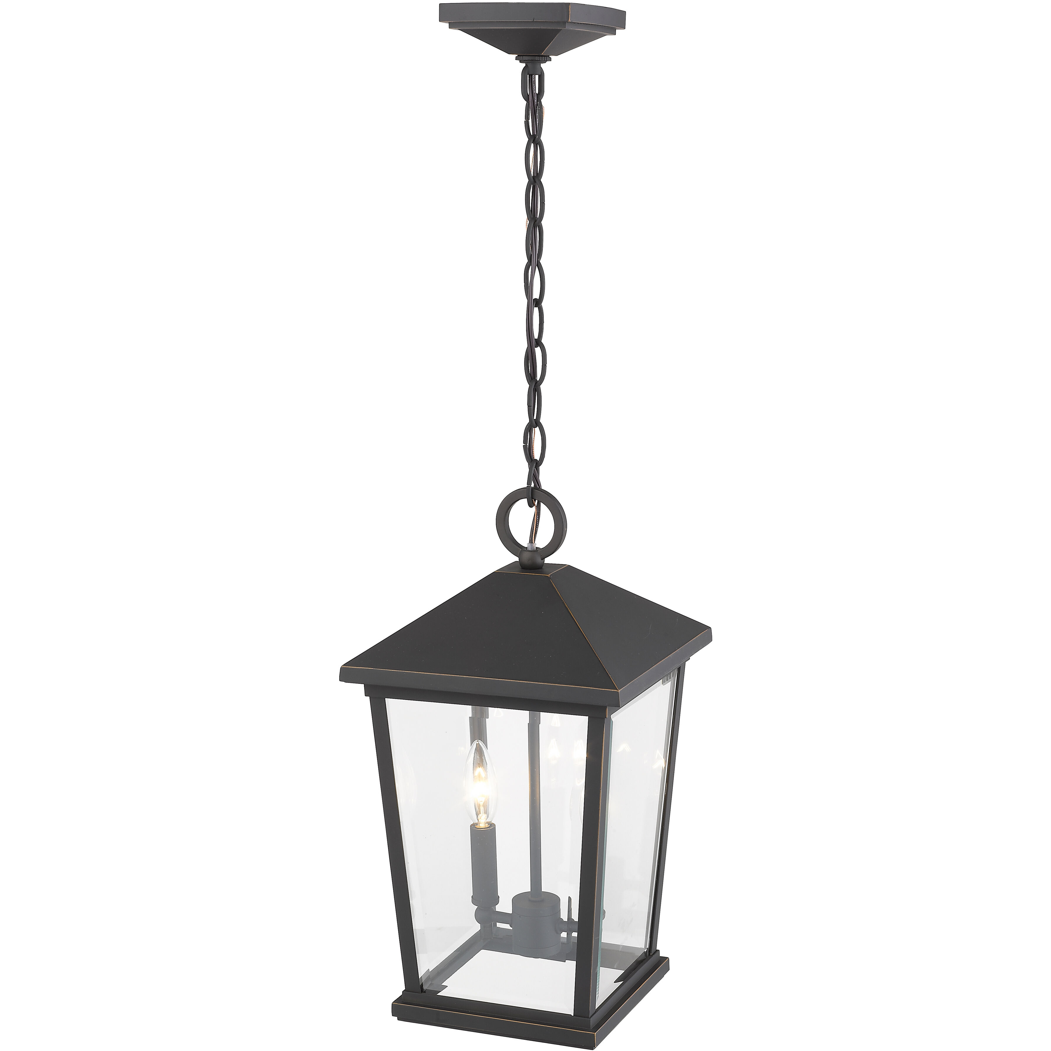 Beacon 2 Light 9.5 inch Oil Rubbed Bronze Outdoor Chain Mount Ceiling Fixture