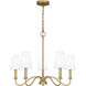 Beatty 5 Light 26 inch Aged Brass Chandelier Ceiling Light