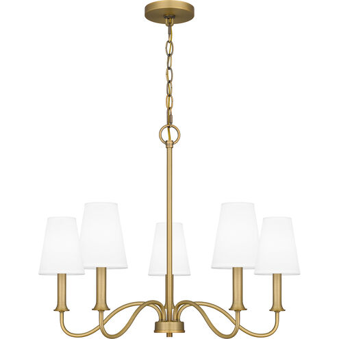 Beatty 5 Light 26 inch Aged Brass Chandelier Ceiling Light
