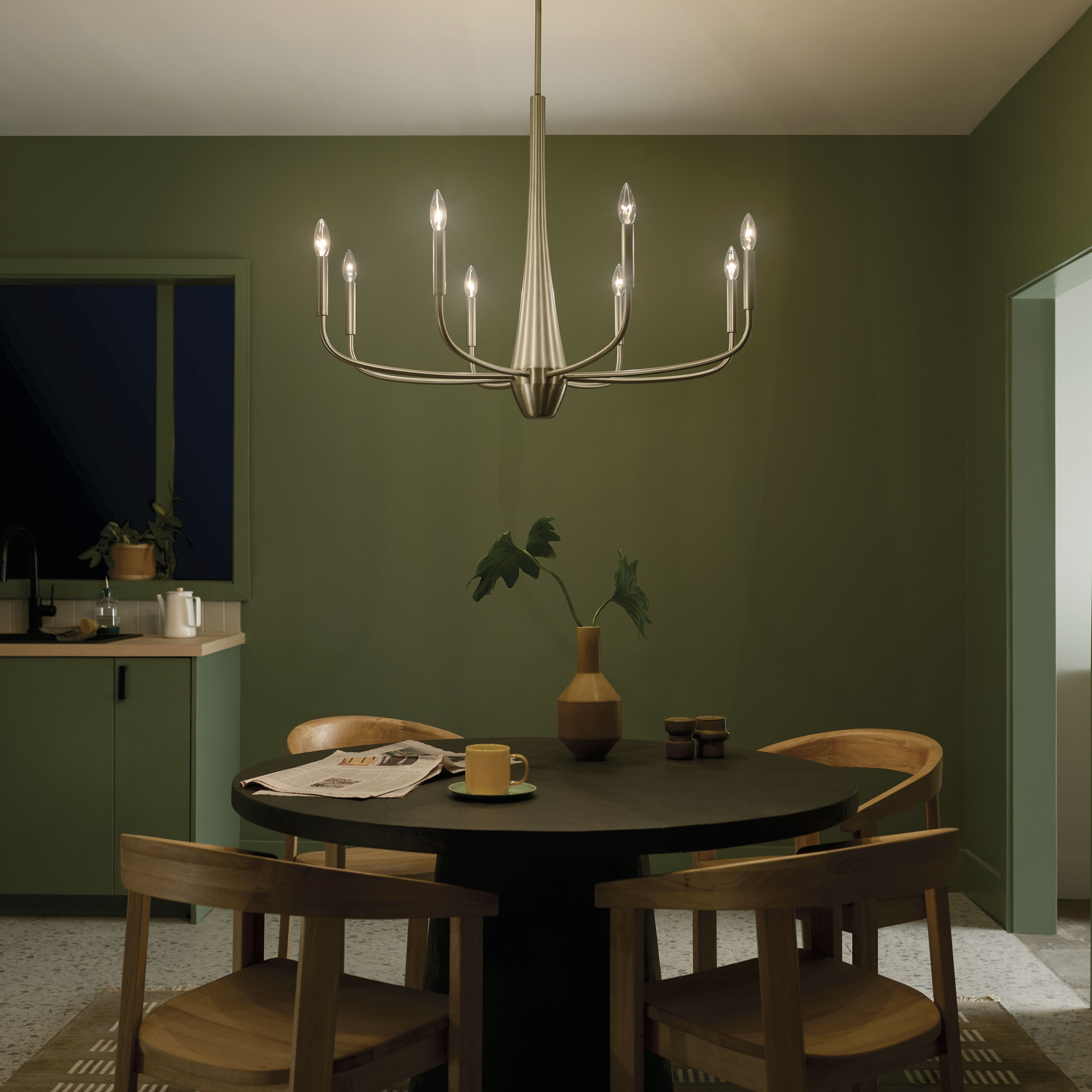 Deela LED 36 inch Champagne Bronze Chandelier Ceiling Light