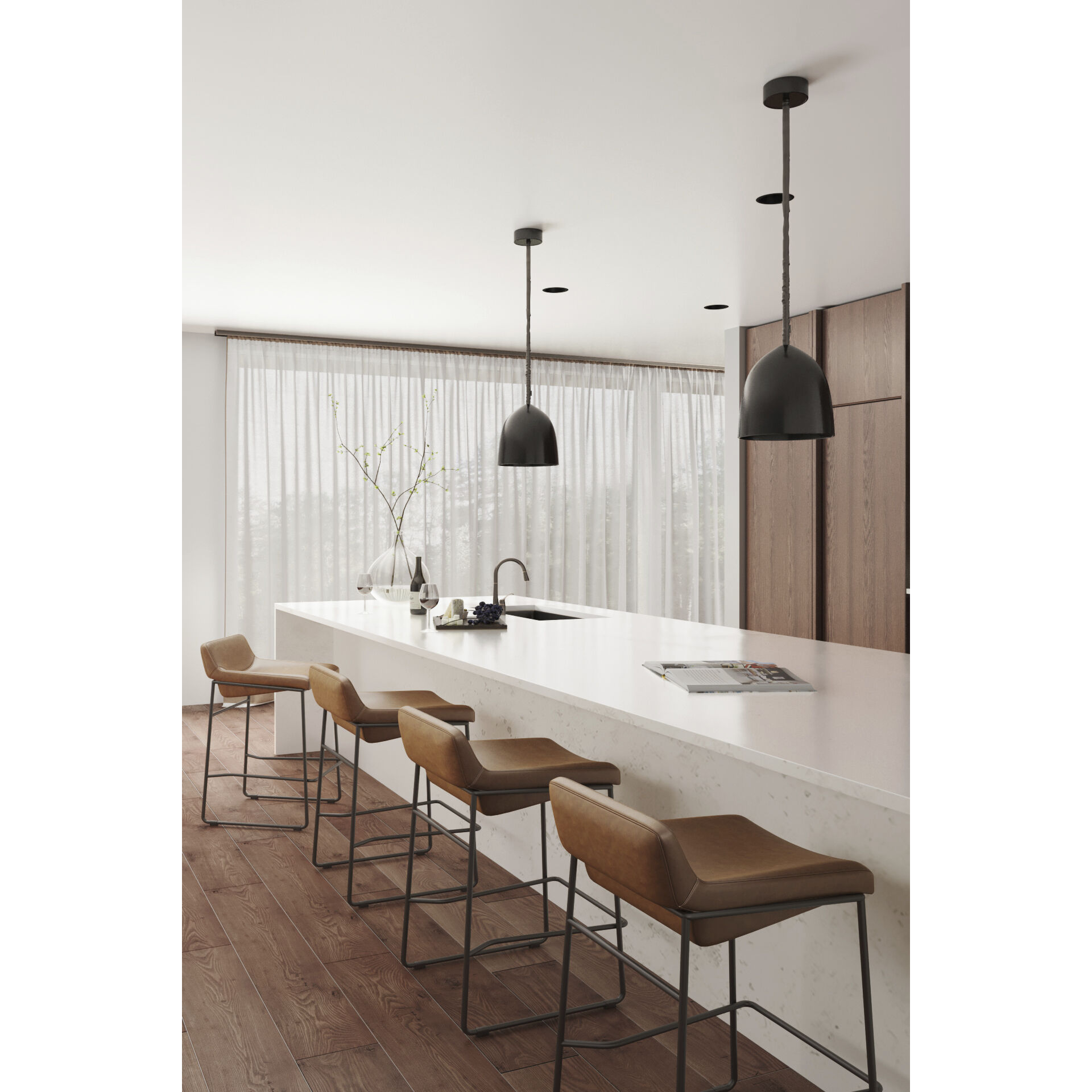 Starlet 32 inch Brown Counter Stool