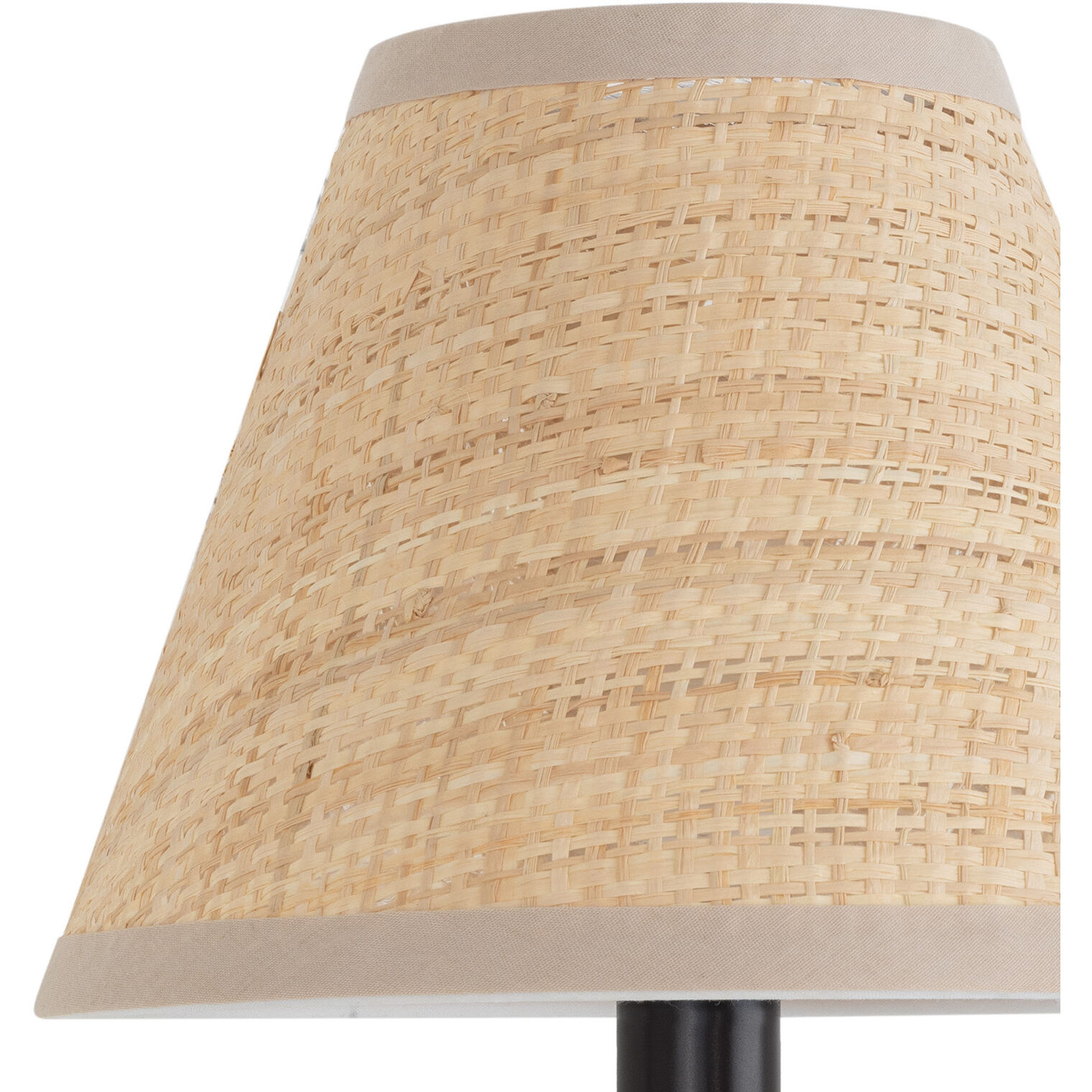 Polly 1 Light 8 inch Blackened Brass Sconce Wall Light in Rattan Shade