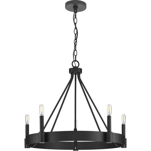 Breckenridge 5 Light 26 inch Matte Black Chandelier Ceiling Light, Design Series