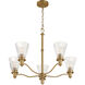 Lawton 5 Light 28 inch Brushed Brass Chandelier Ceiling Light