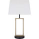 Burke 26 inch 60.00 watt Matte Black and Brushed Brown Table Lamp Portable Light