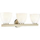 Apria 3 Light 24 inch Modern Gold Bathroom Vanity Light Wall Light