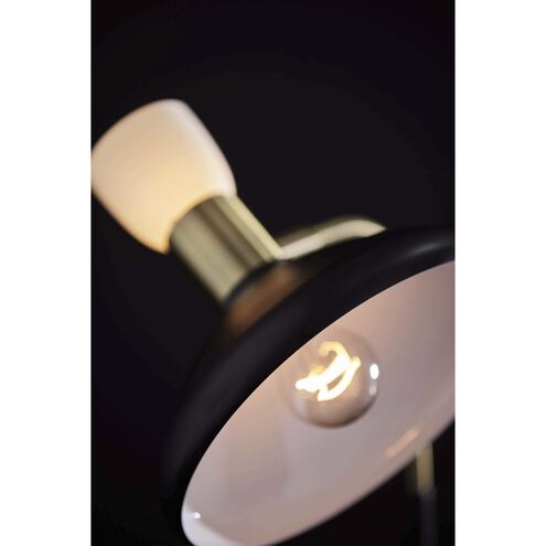 Patrick 21 inch 40.00 watt Black / Brass Accents Desk Lamp Portable Light