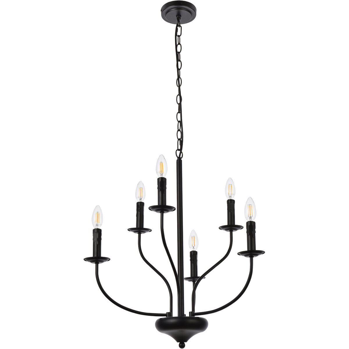 Westley 6 Light 24 inch Black Pendant Ceiling Light