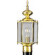 BrassGUARD 1 Light 16.38 inch Polished Brass Outdoor Post Lantern