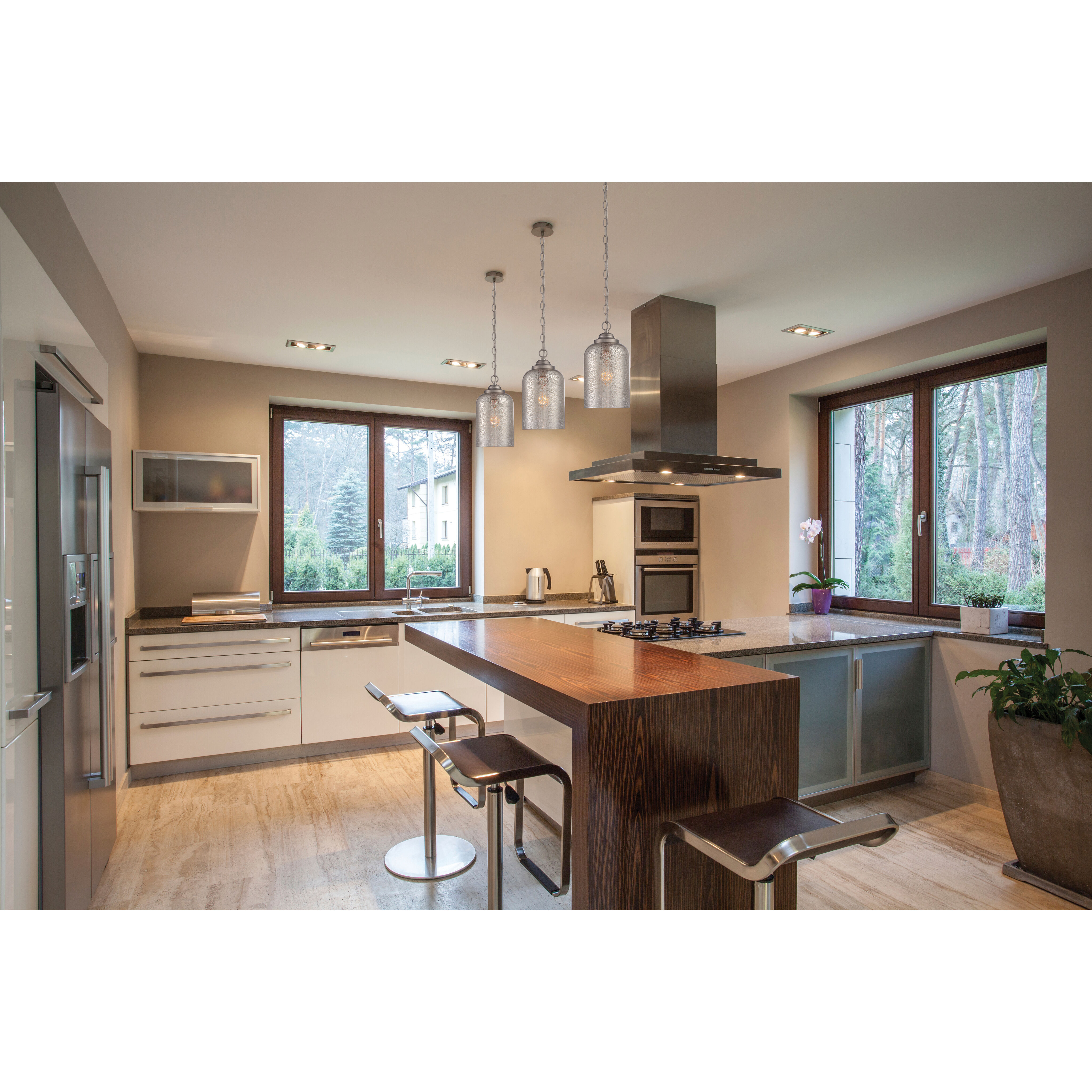 Bally 1 Light 6.5 inch Satin Nickel Pendant Ceiling Light, Essentials