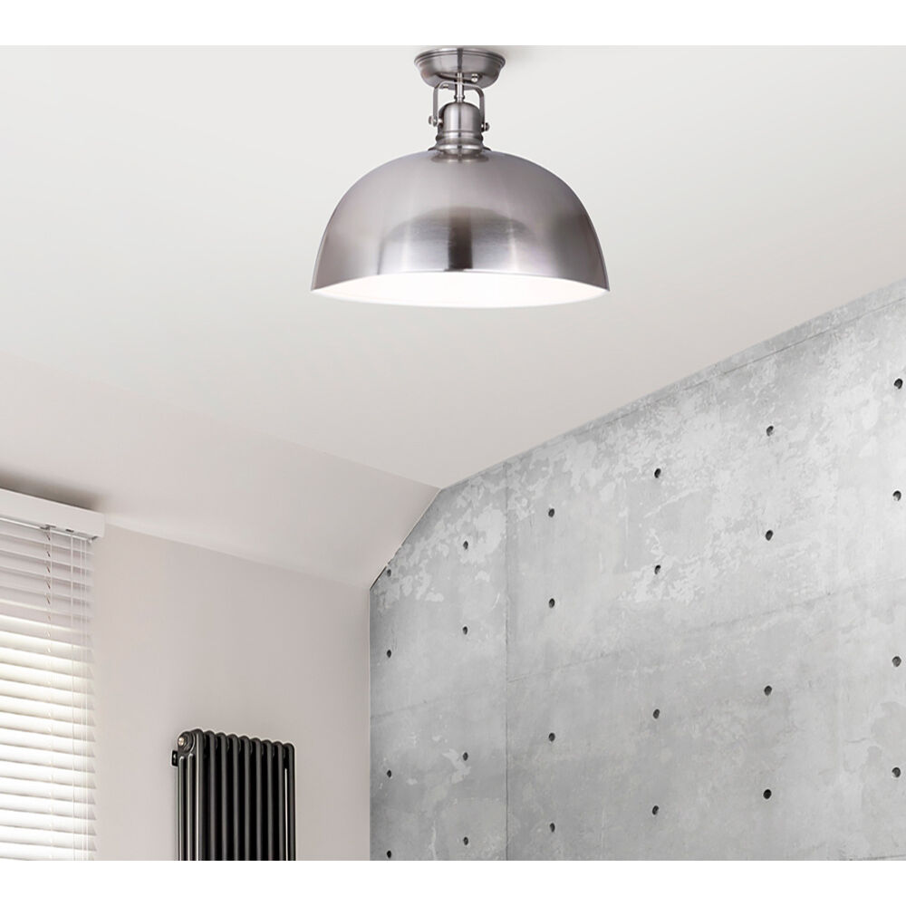 Polo 1 Light 16 inch Brushed Nickel Flush Mount Ceiling Light