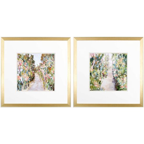 Florals Collection Green Framed Art