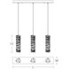 Bari 3 Light 36 inch Satin Nickel Linear Pendant Ceiling Light