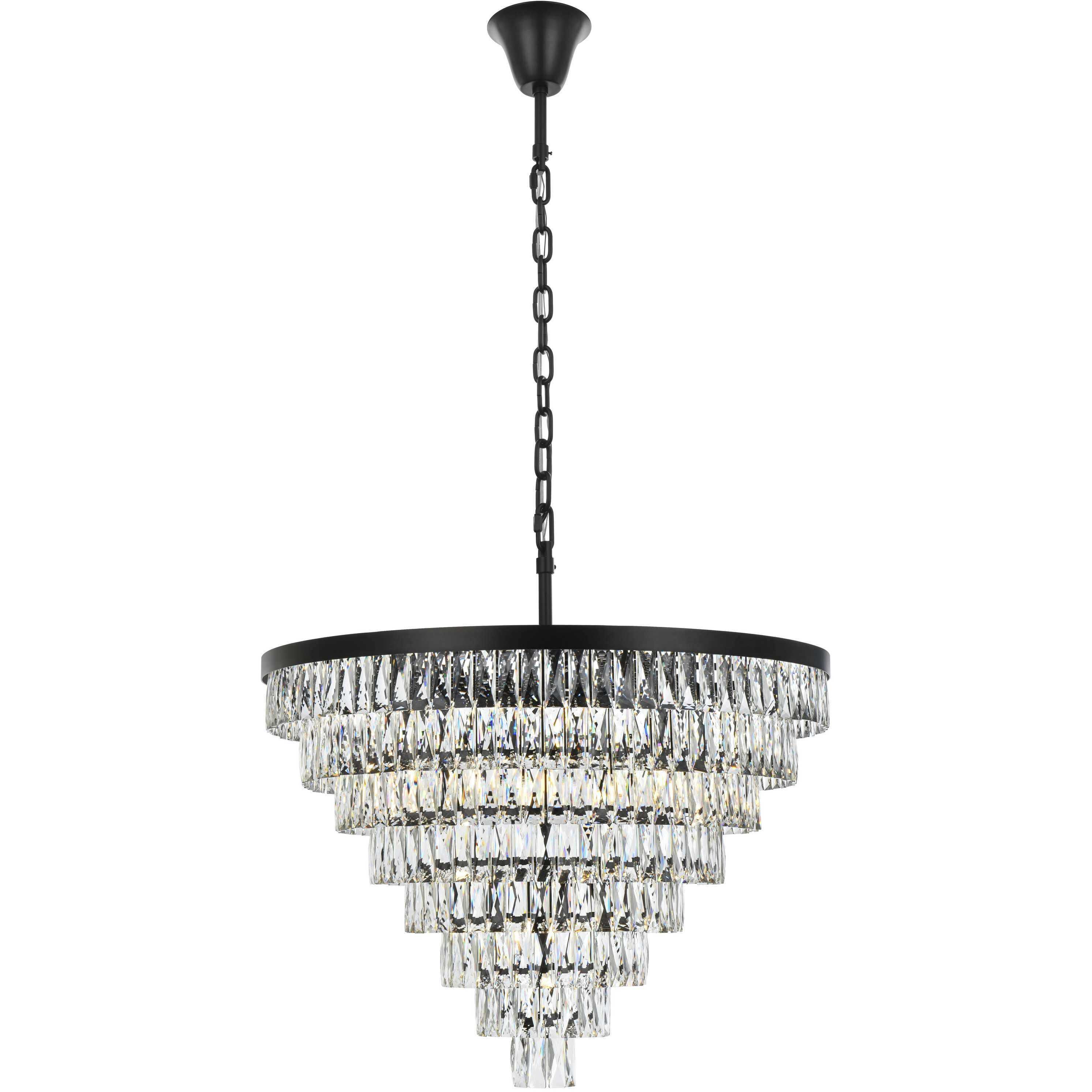 Josephine 29 Light 36 inch Black Chandelier Ceiling Light