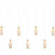 Parish 7 Light 57 inch White/Antique Brass/Silver Multi-Drop Pendant Ceiling Light