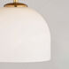 Shelby LED 9.25 inch Natural Brass Semi-Flush Mount Ceiling Light