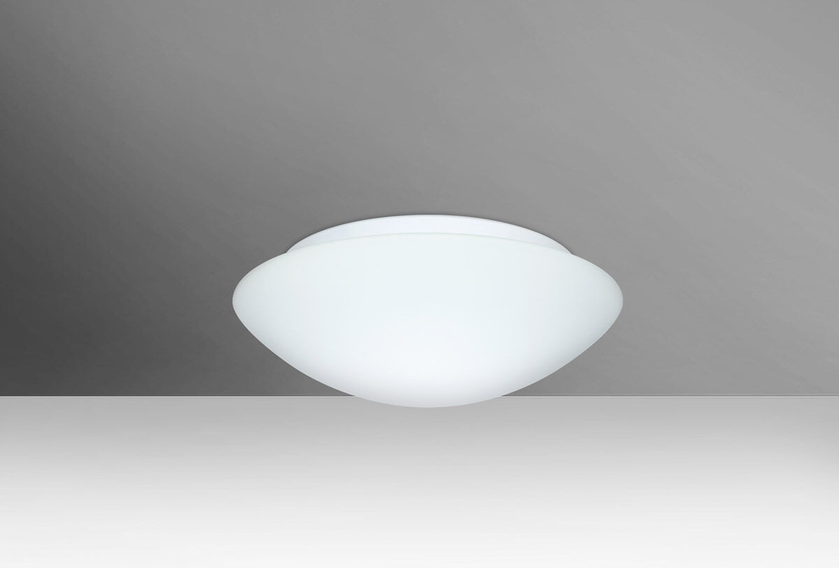 Nova 10 LED 10 inch Flush Mount Ceiling Light in White Glass