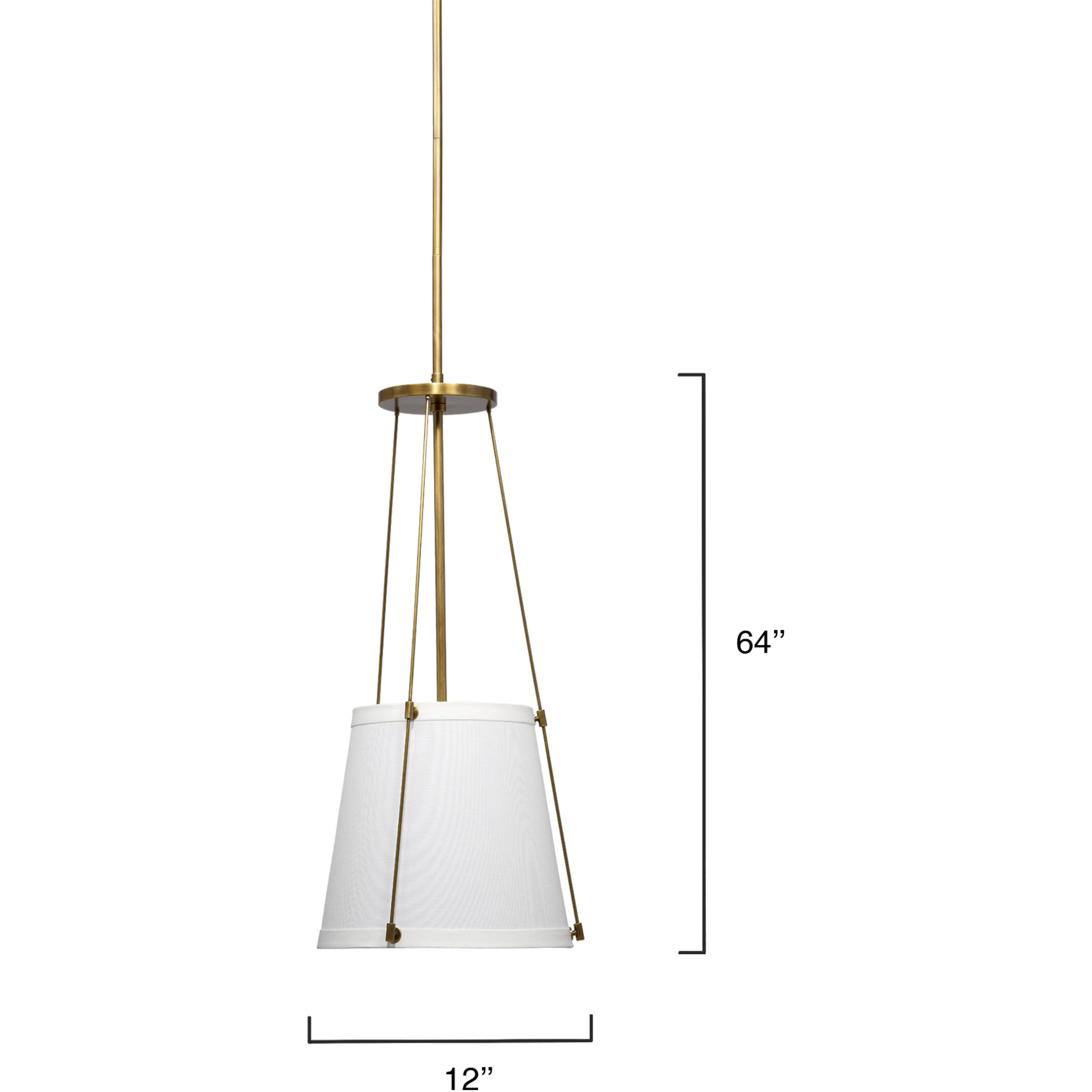 California 1 Light 12 inch Antique Brass Pendant Ceiling Light