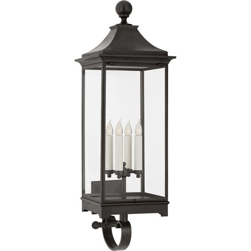 Rudolph Colby Rosedale 4 Light 45 inch French Rust Outdoor Wall Lantern, Large