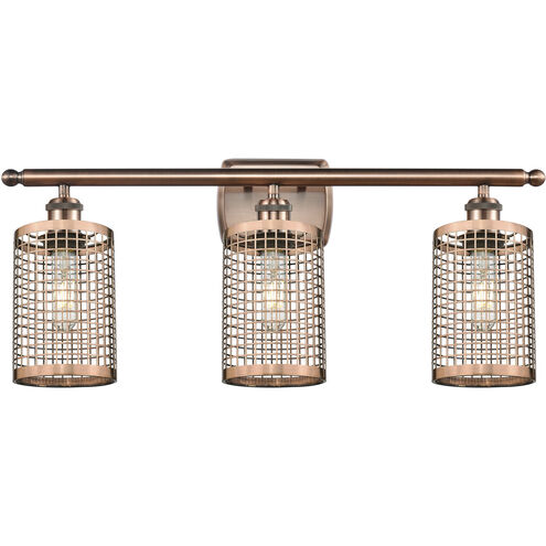 Nestbrook 3 Light 26 inch Antique Copper Bath Vanity Light Wall Light