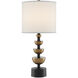 Chastain 28.75 inch 150 watt Antique Brass and Black Table Lamp Portable Light