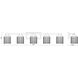 Jacqueline 5 Light 40.25 inch Matte Black Bathroom Vanity Wall Light