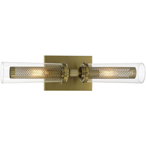 Emmerham 2 Light 20 inch Soft Brass Wall Mount Wall Light