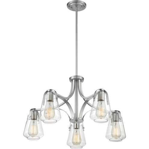 Skybridge 5 Light 27 inch Brushed Nickel Chandelier Ceiling Light