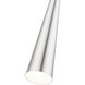 Andes 1 Light 5 inch Brushed Aluminum with Polished Chrome Accents Single Pendant Ceiling Light, Tall