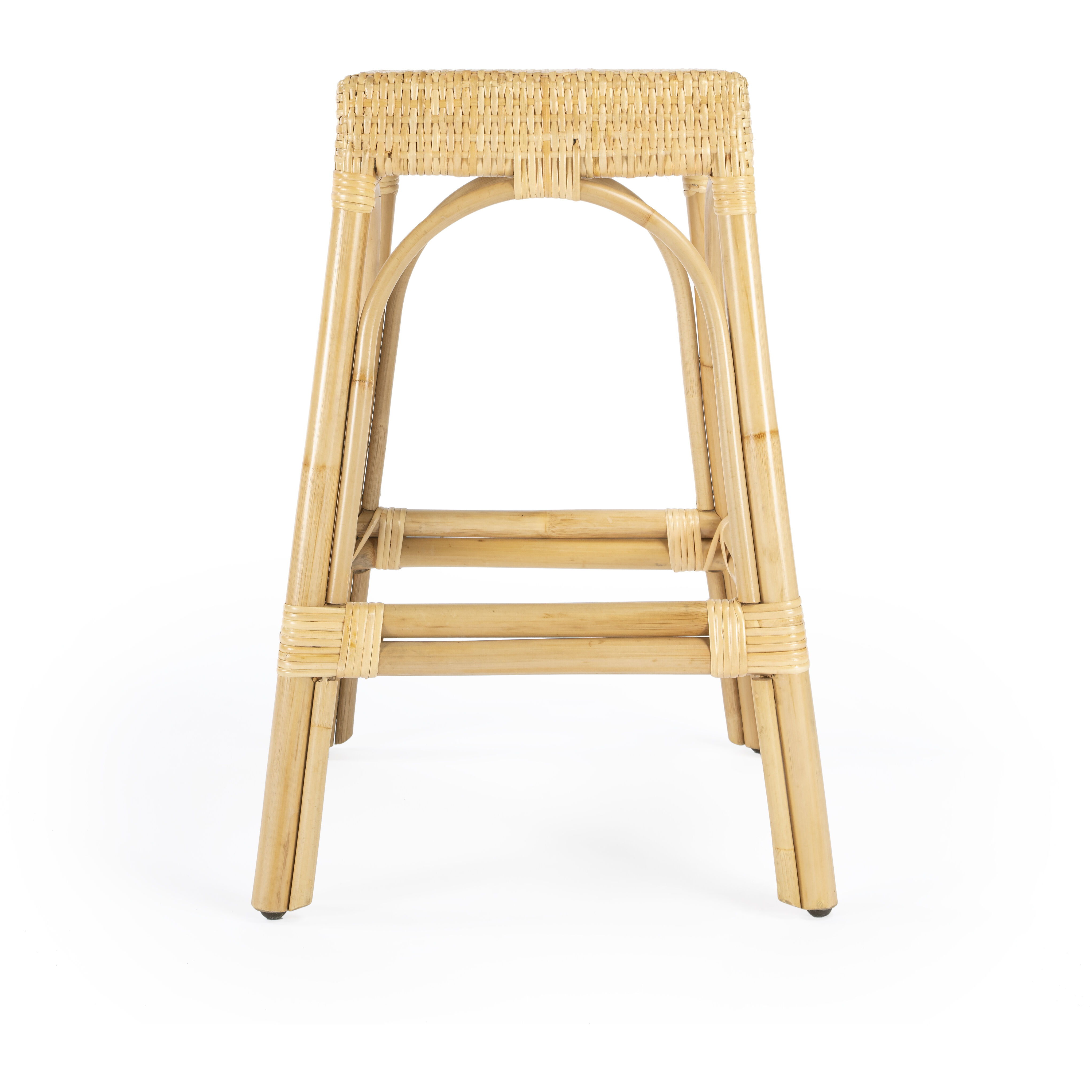 Robias Rectangular Rattan 24.5" Counter Stool in Natural
