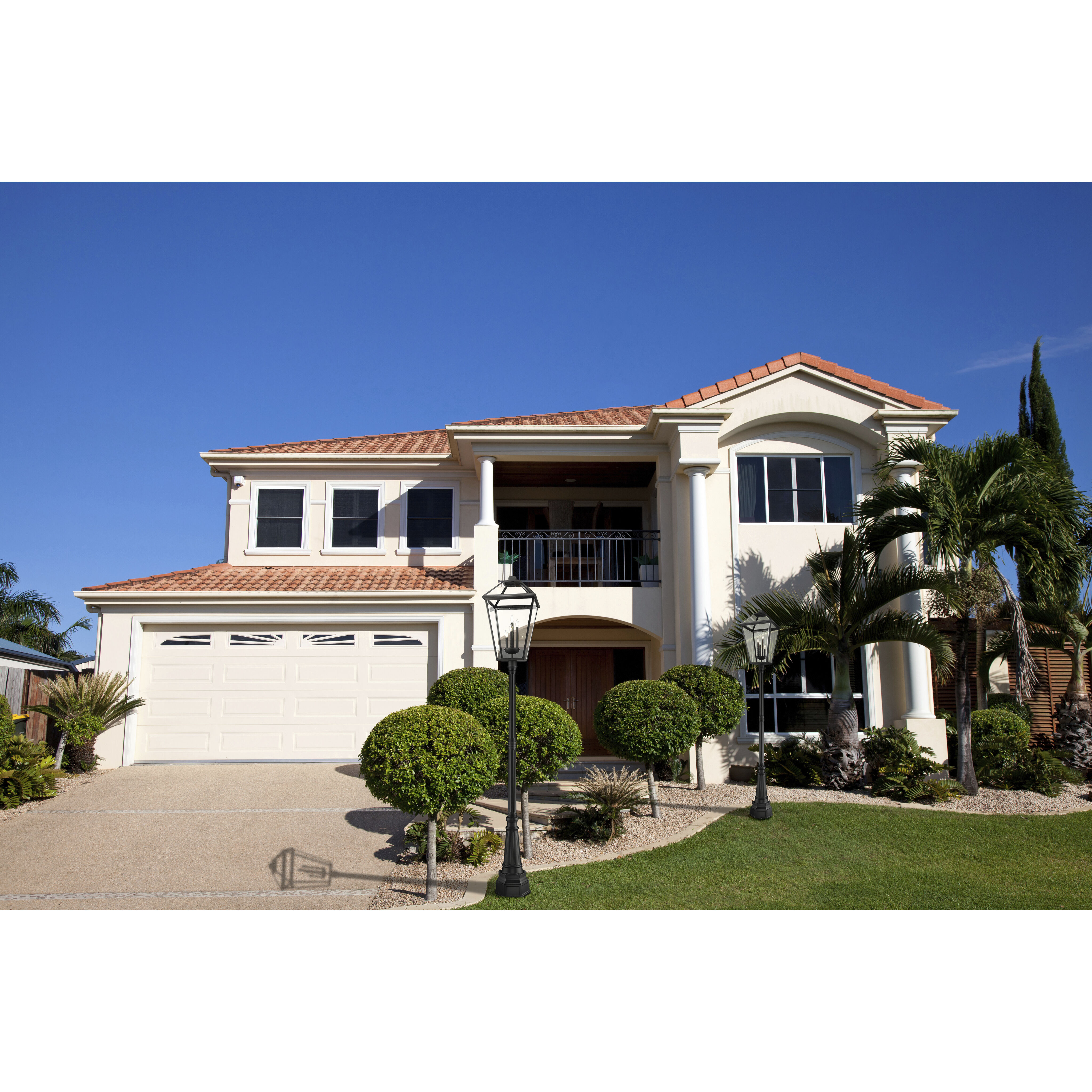 Talbot 4 Light 116.75 inch Black Outdoor Post Mounted Fixture